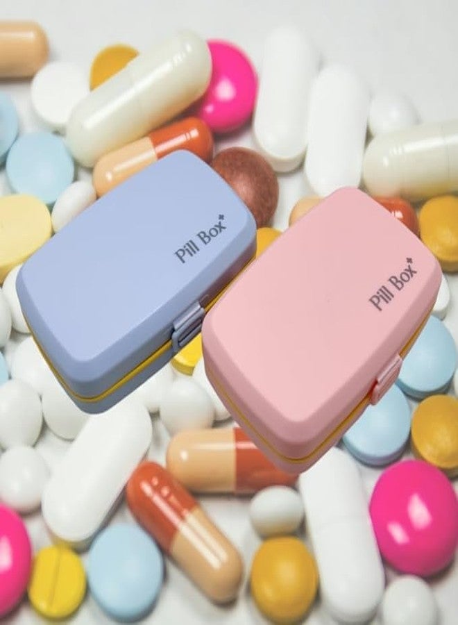 CLICKSWIFT علبة تخزين أدوية محمولة من CLICKSWIFT بستة أقسام، مثالية للفيتامينات والأدوية، ومنظم يومي لحبوب الفيتامينات، مناسبة للمنزل والمكتب، حقيبة إسعافات أولية، علبة حبوب للجيب أو الحقيبة، متعددة الألوان، قطعة واحدة - Image 3